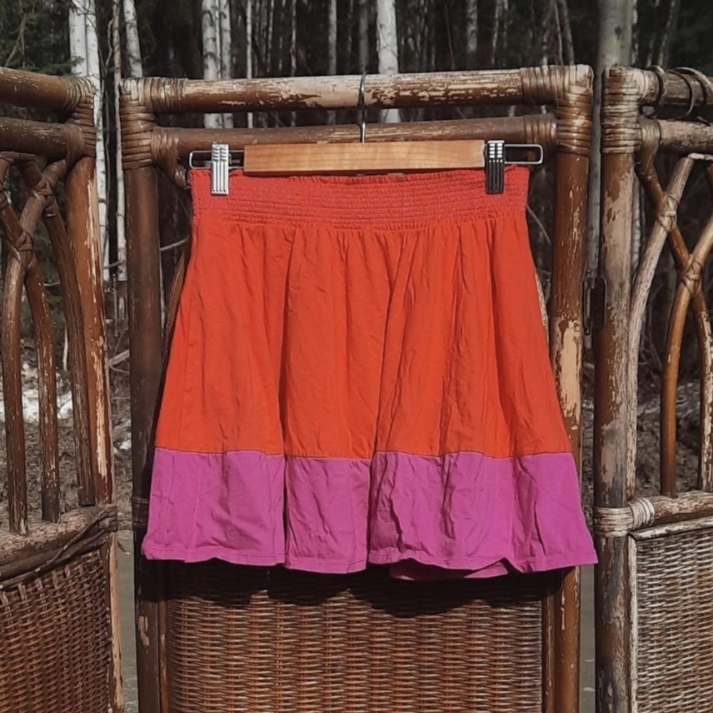 Old Navy A-Line Skirt in Orange and Purple